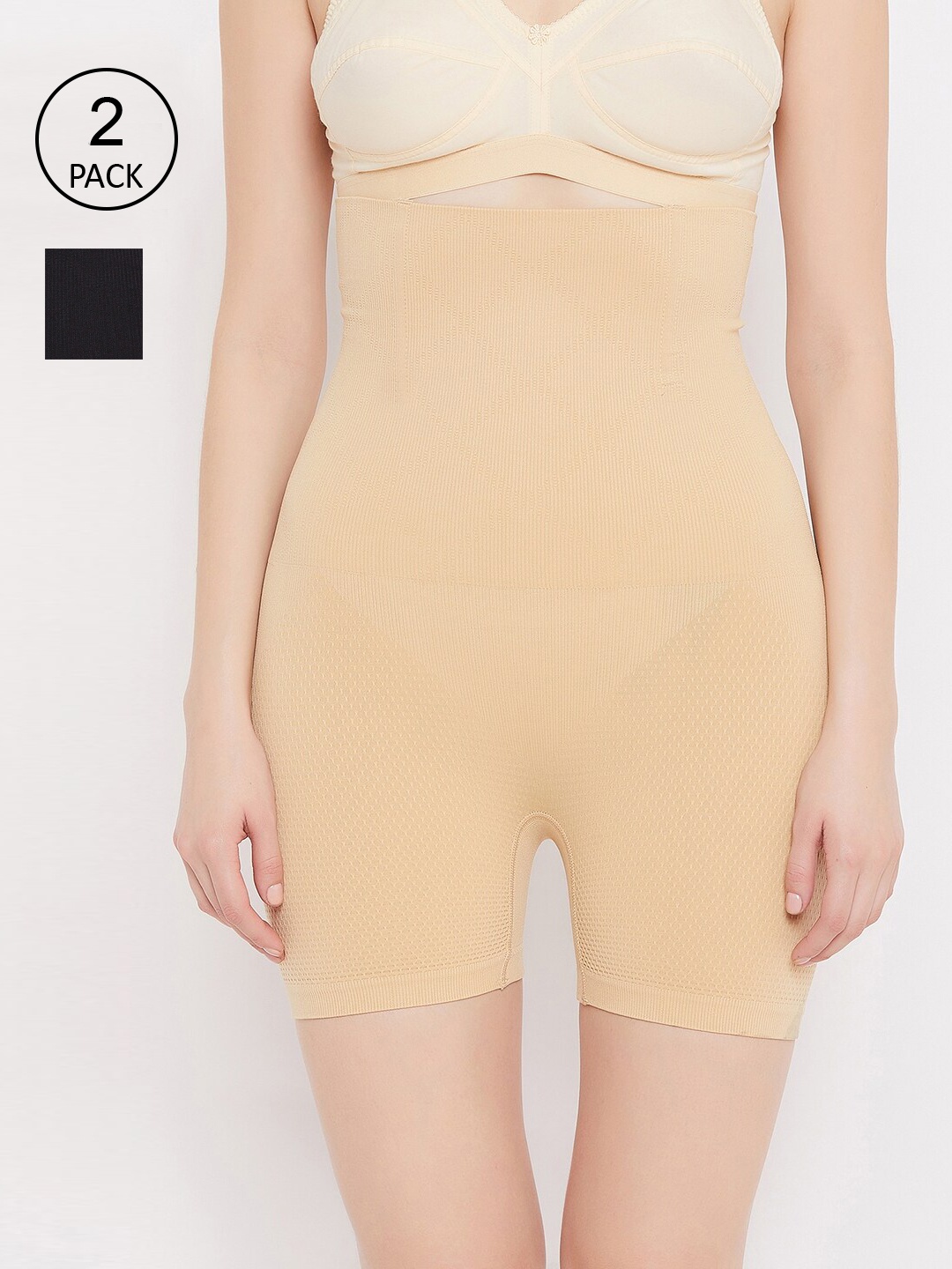 

SECRETS BY ZEROKAATA Women Pack Of 2 Assorted Tummy & Thigh Shapewear