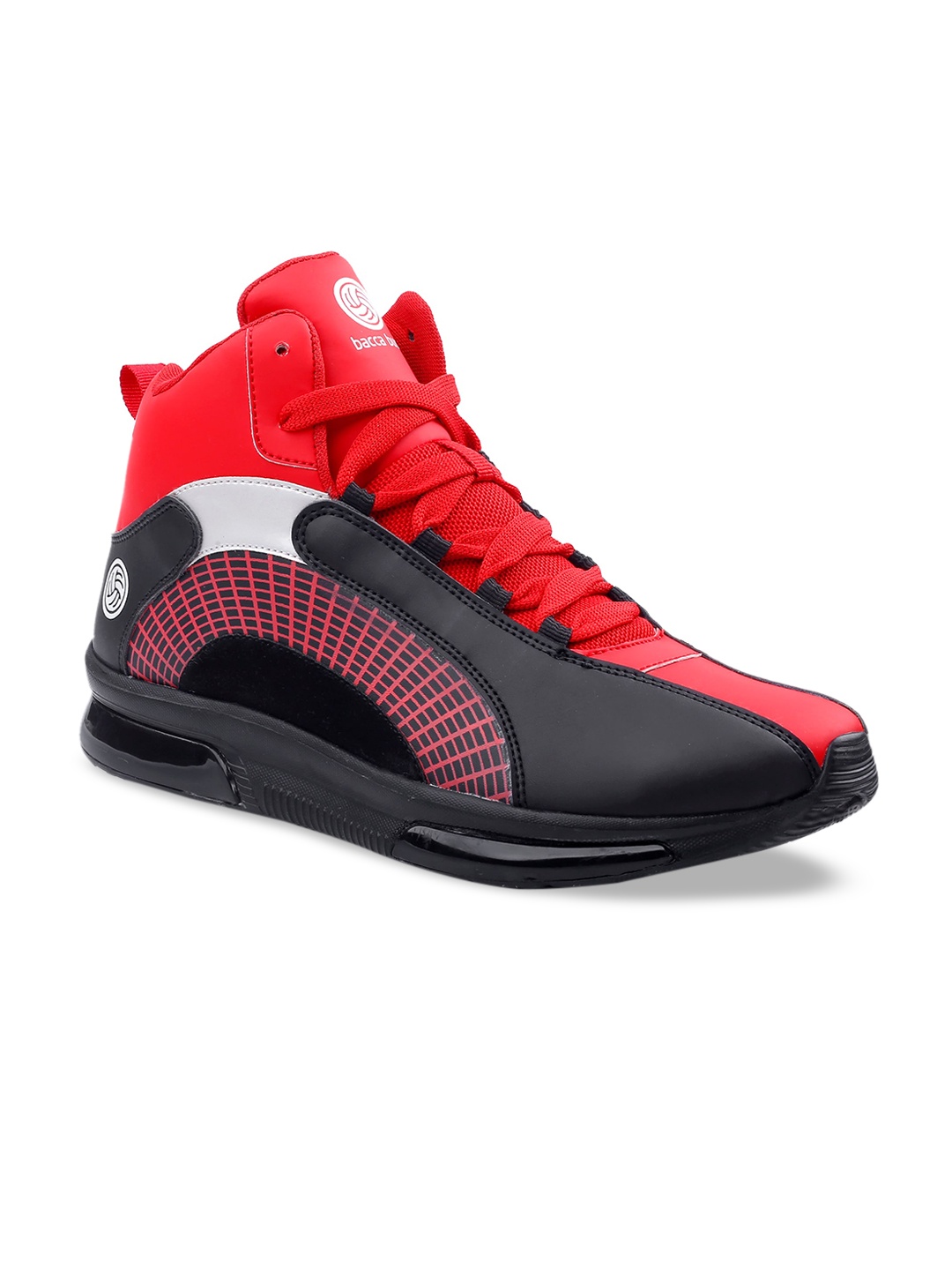 

bacca bucci Men Red & Black Colourblocked Sneakers