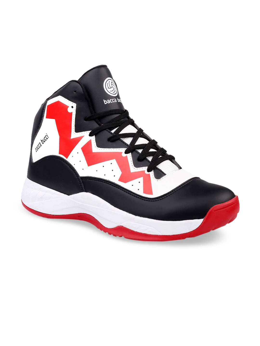 

bacca bucci Men Red & White Colourblocked Sneakers