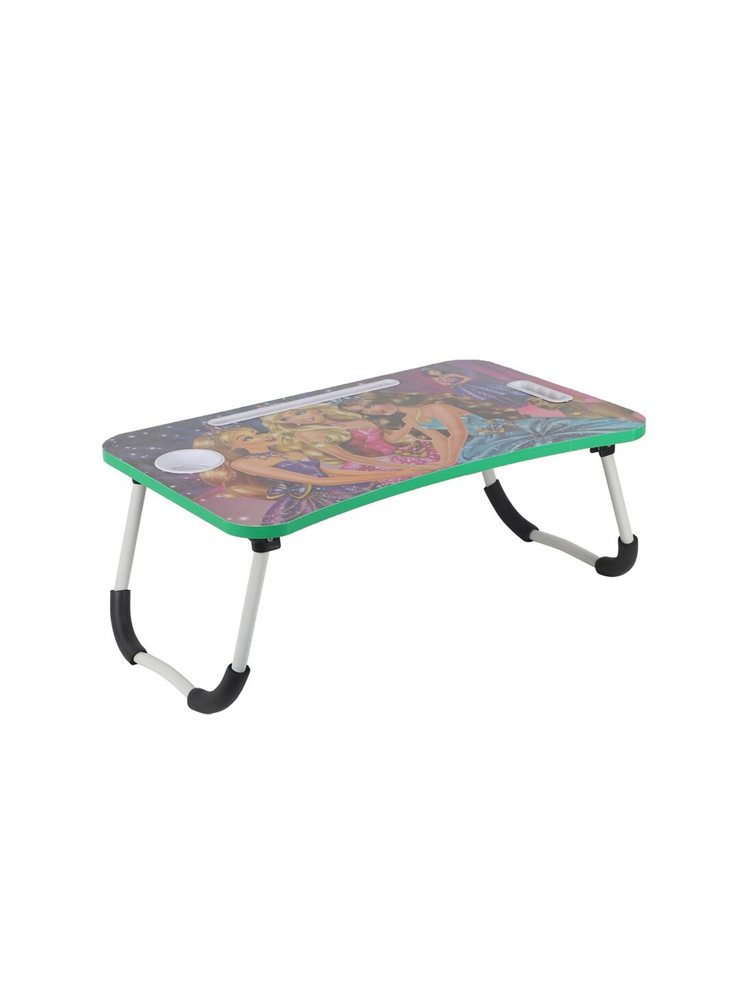 

CDI Blue & Pink Barbie Cartoon Printed Breakfast Table With Cup Holder