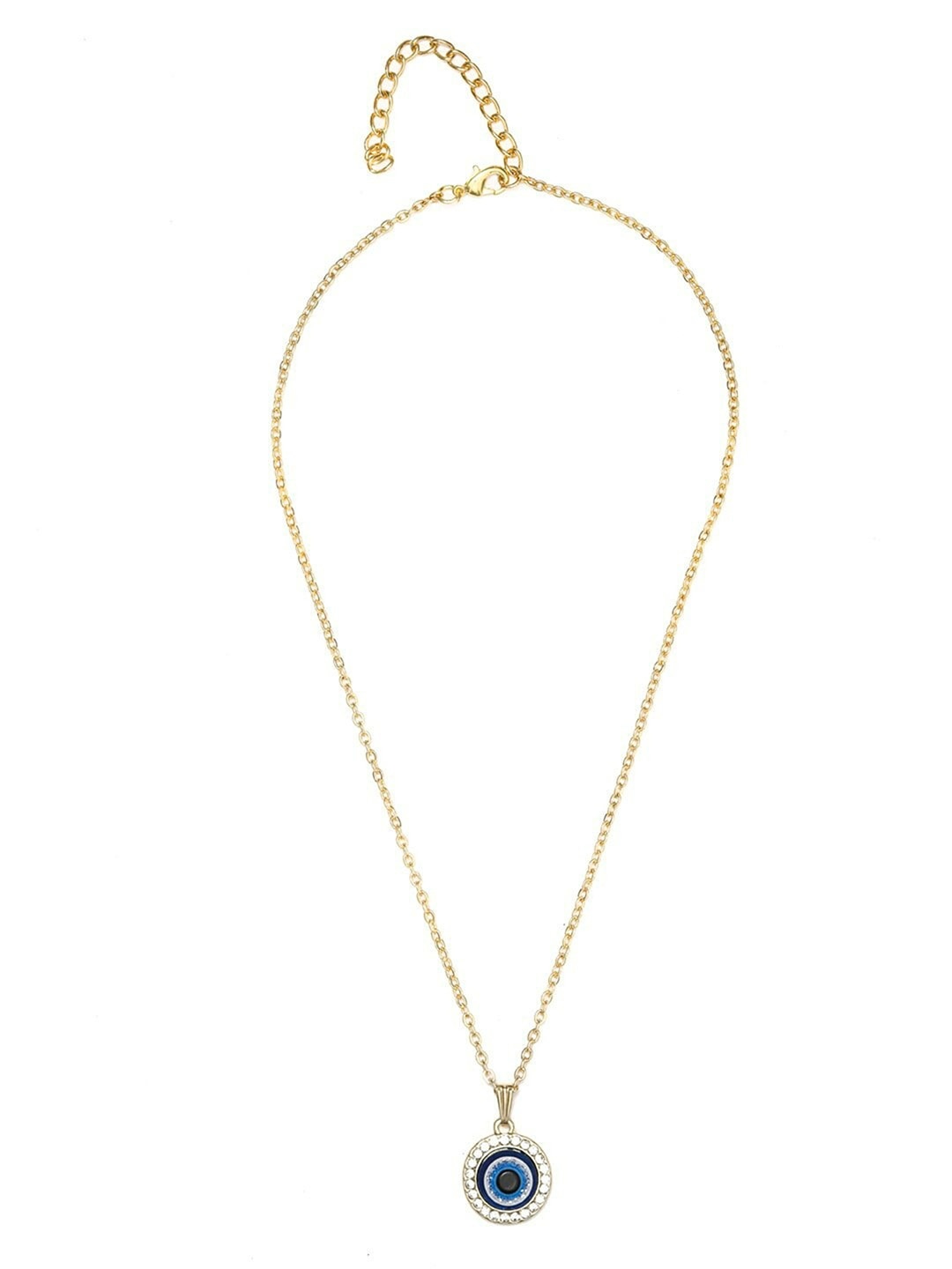 

EL REGALO Gold-Toned & Blue Hamsa Necklace