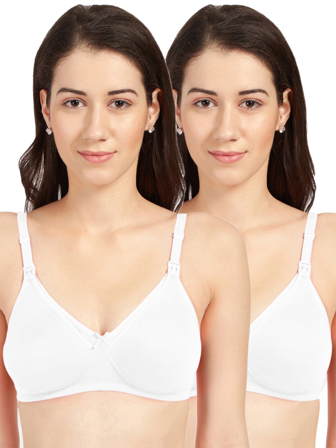 

Sonari White Set Of 2 Maternity Bras