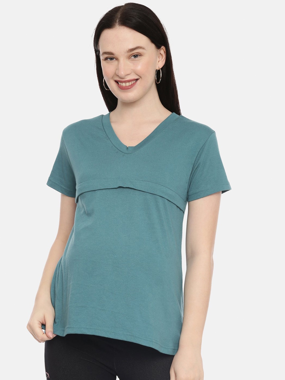 

The Mom Store Teal Maternity Top