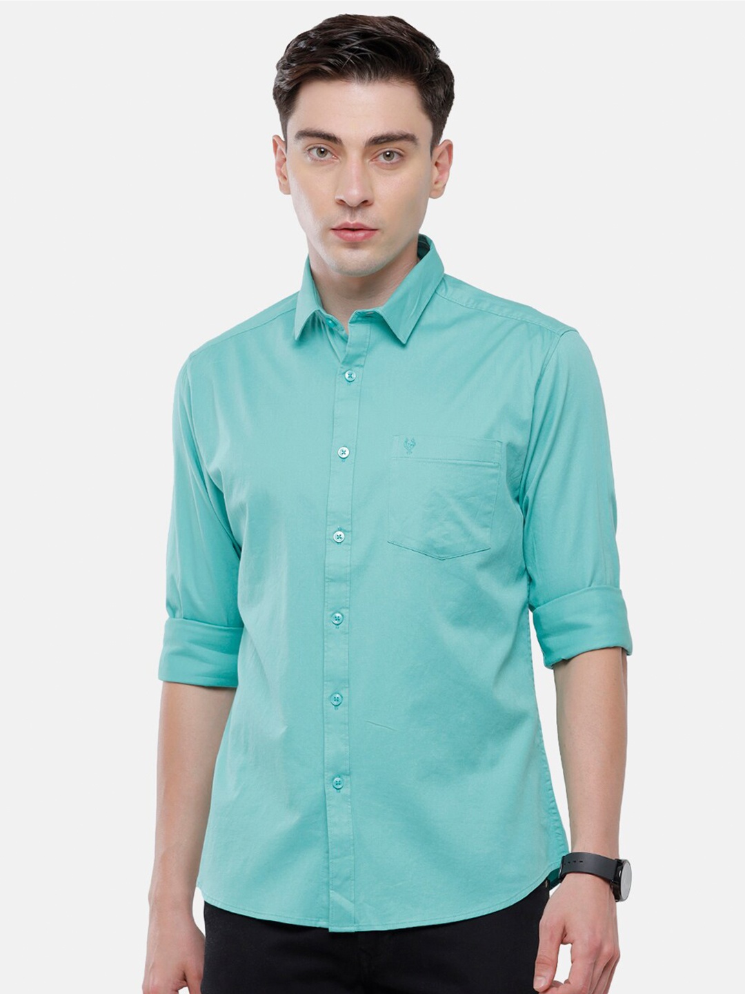 

Classic Polo Men Green Slim Fit Cotton Casual Shirt