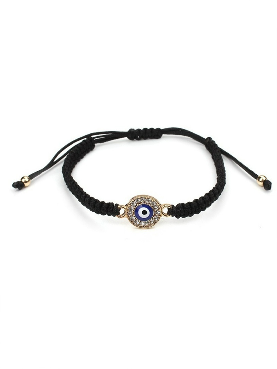 

EL REGALO Unisex Black & Blue Charm Evil Eye Bracelet