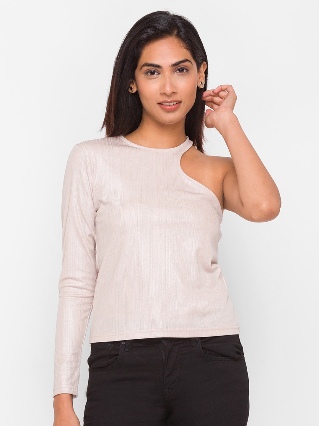 

Globus Gold-Toned One Side Sleeve Top