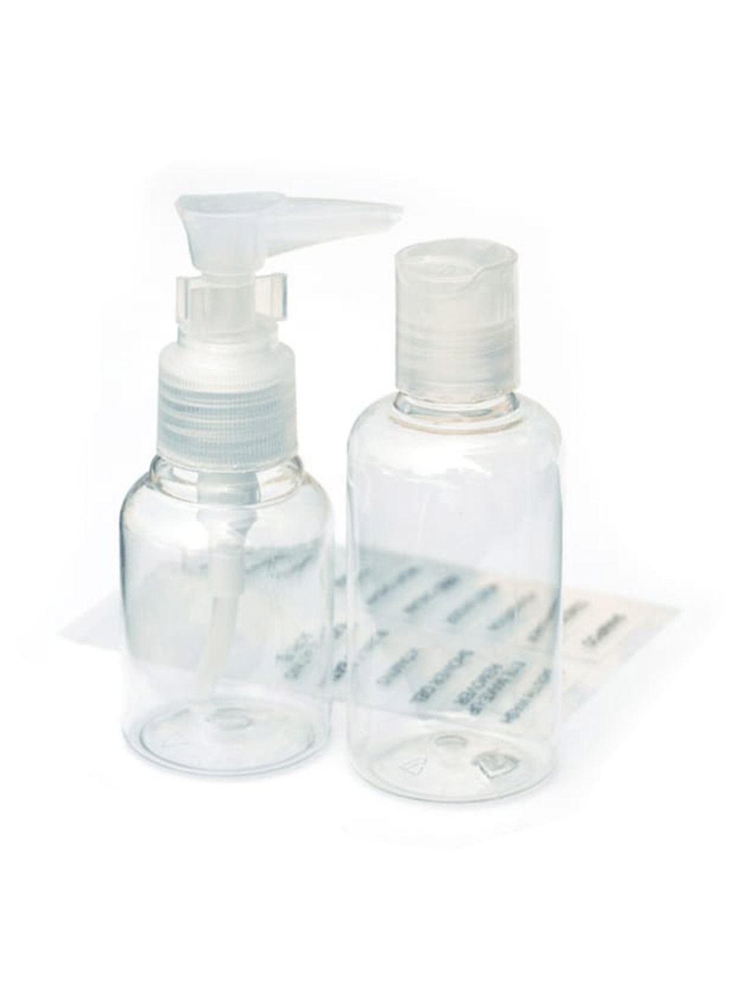 

basicare Set of 2 Transparent Leak Proof Refillable Multi Use Travel Bottles