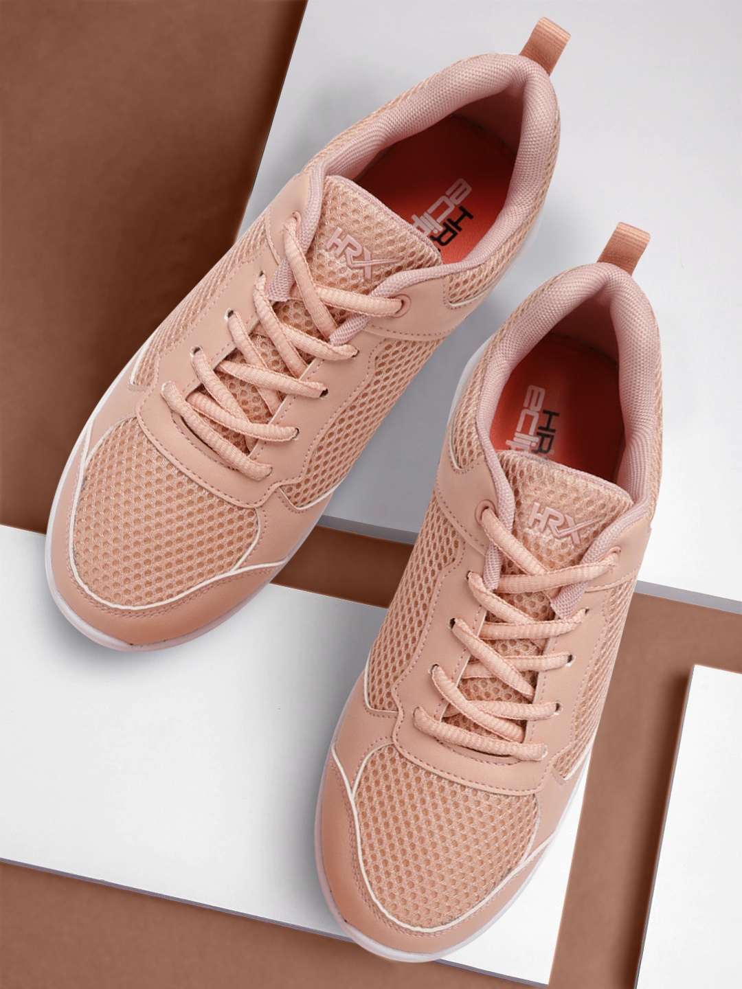 

HRX by Hrithik Roshan Women Peach-Coloured Front Runner Shoes