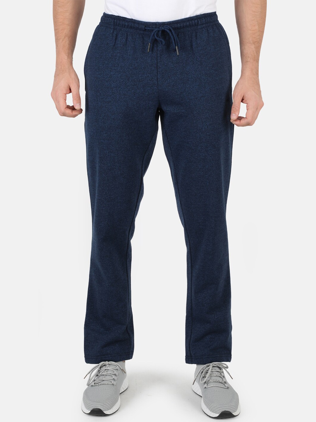 

Monte Carlo Men Navy Blue Solid Winter Track Pants