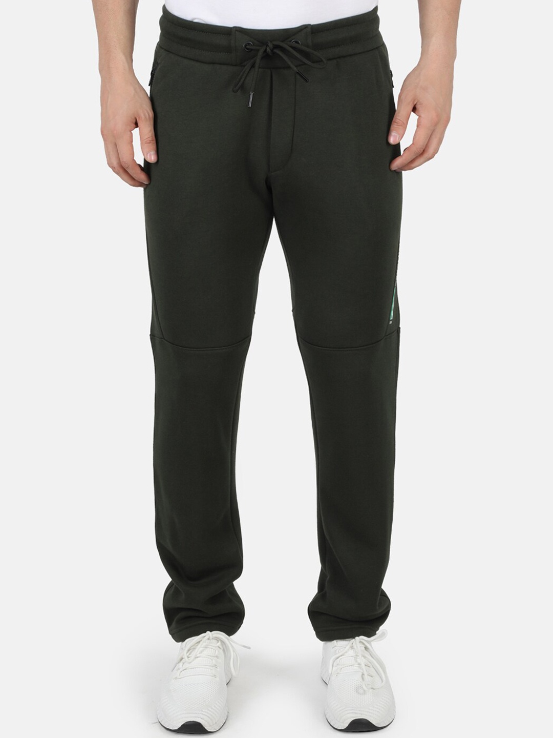 

Monte Carlo Men Green Solid Cotton Track Pants
