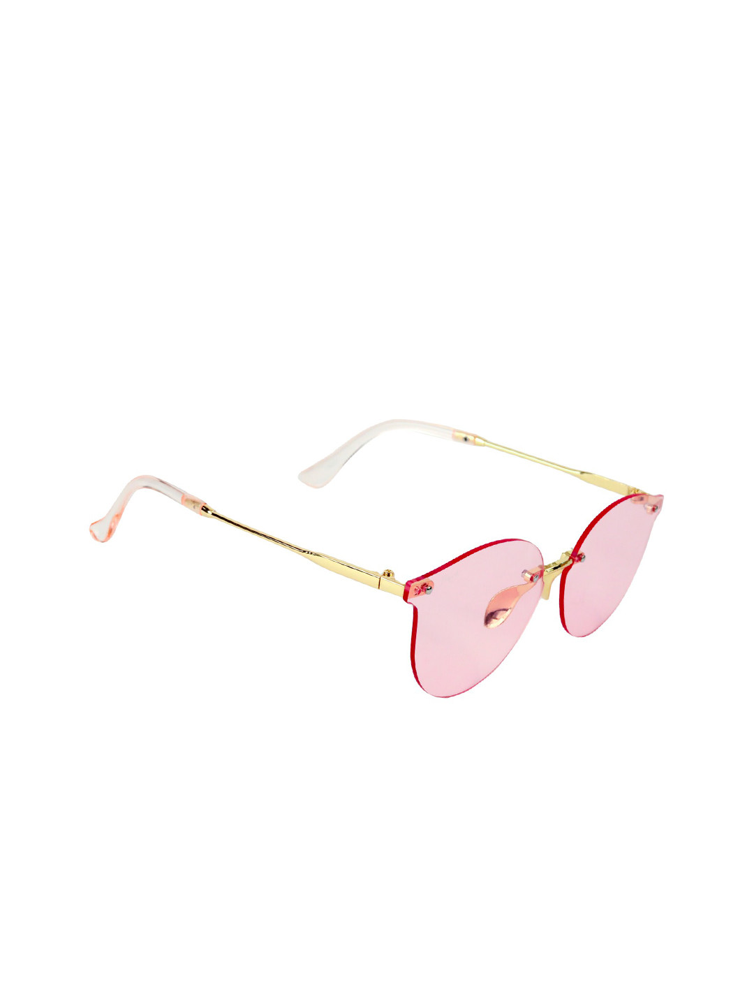 

Floyd Unisex Pink Lens & Gold-Toned Butterfly Sunglasses with UV Protected Lens