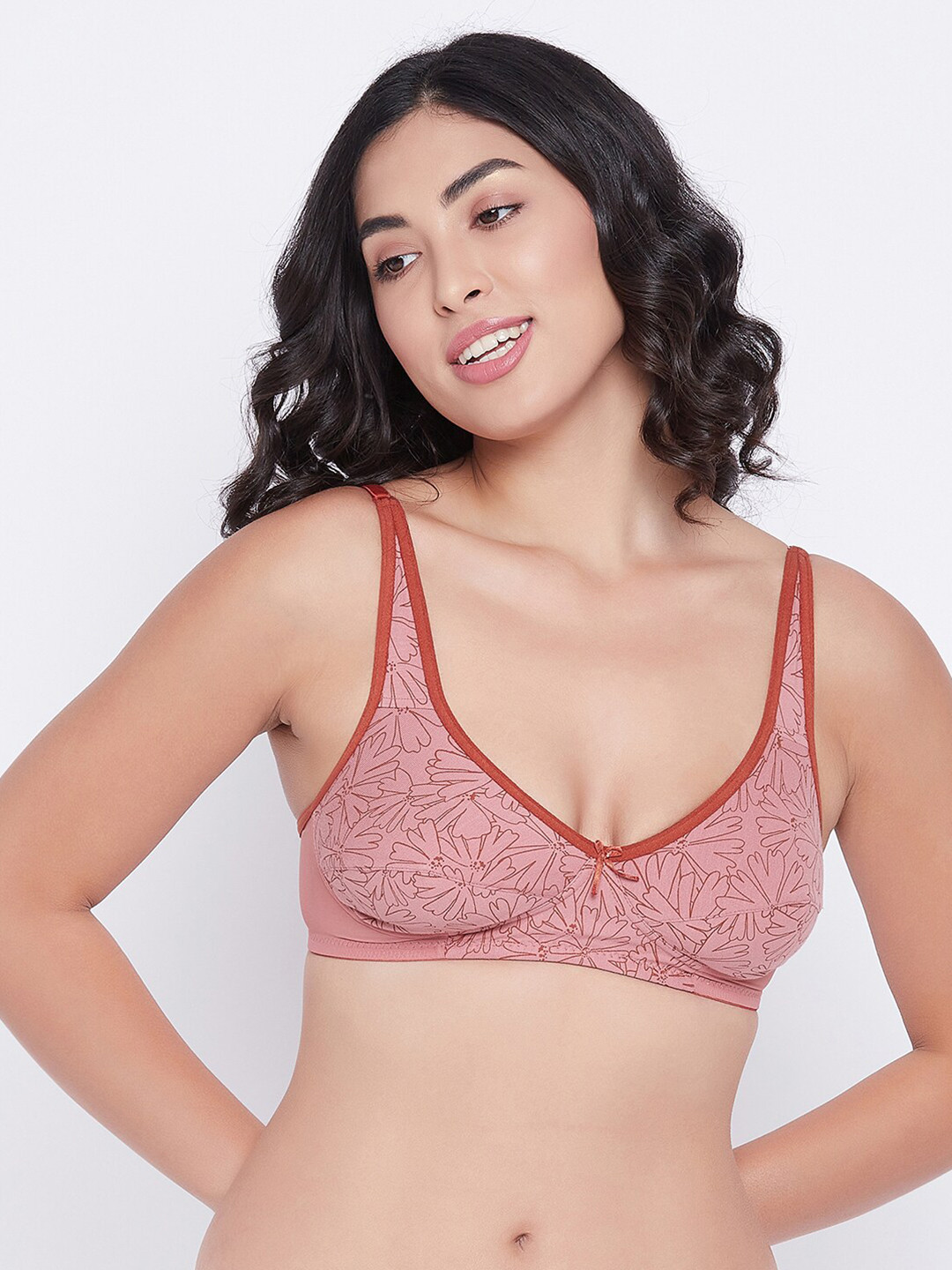 

Clovia Woman Pink Floral Bra