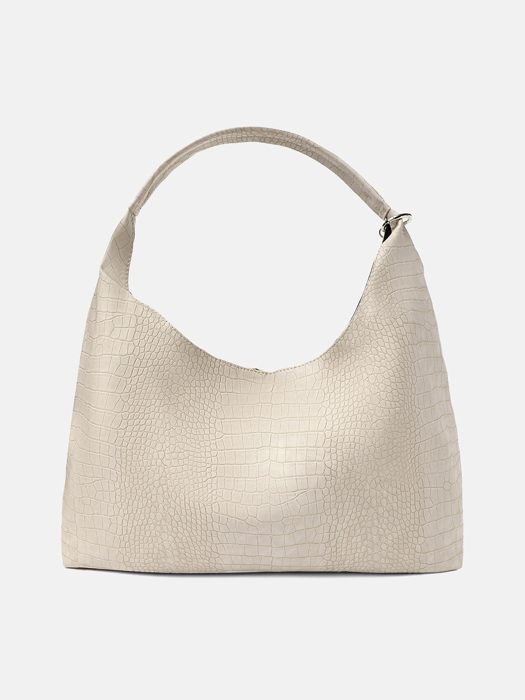 

KENDALL & KYLIE Cream-Coloured Textured Swagger Hobo Bag