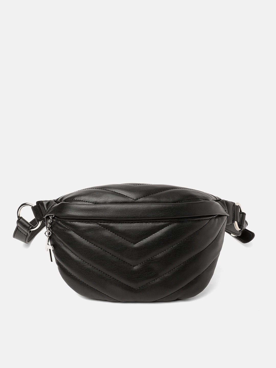 

KENDALL & KYLIE Black Structured Quilted Sling Bag