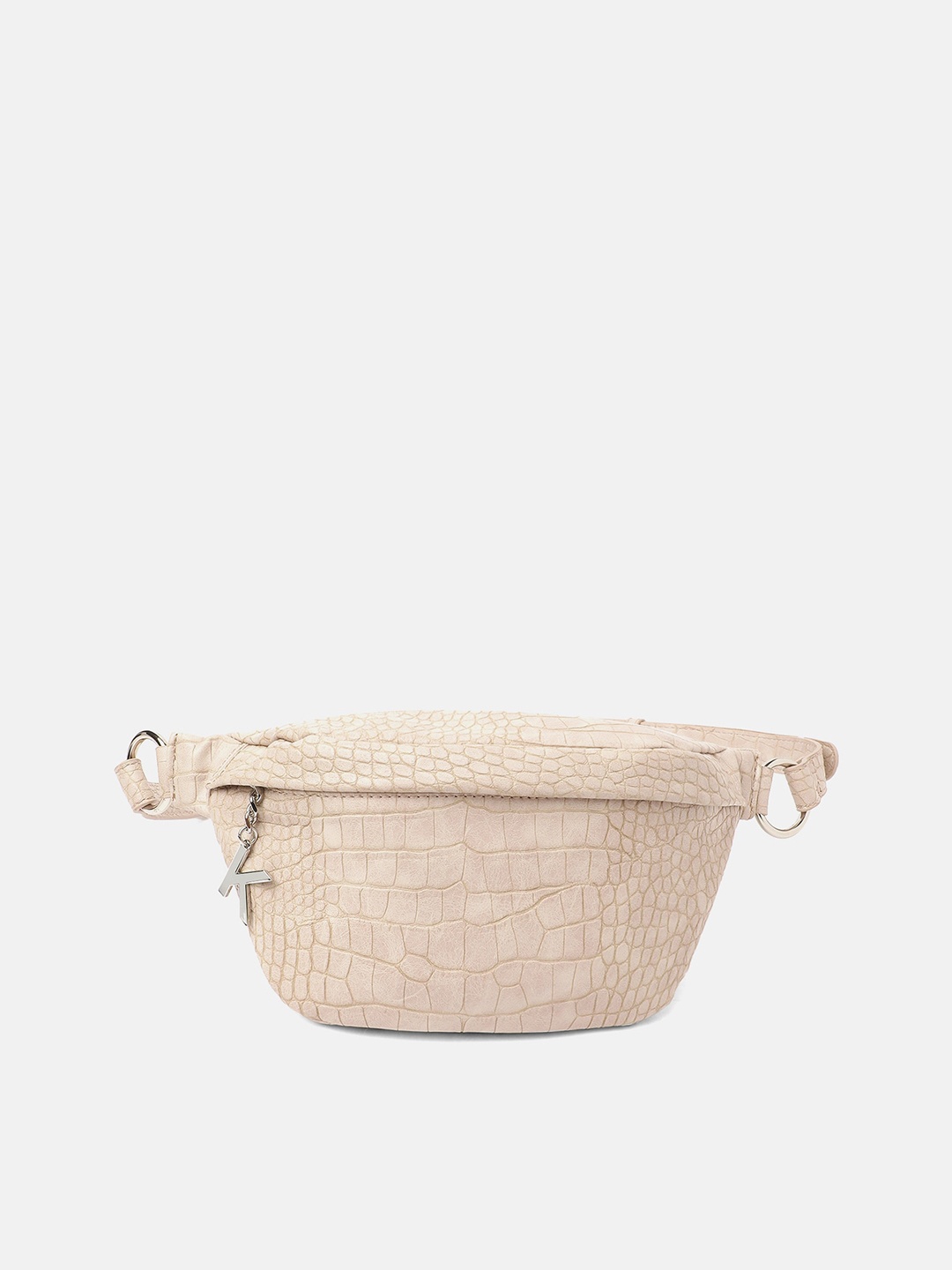 

KENDALL & KYLIE Cream-Coloured Animal Textured Swagger Sling Bag