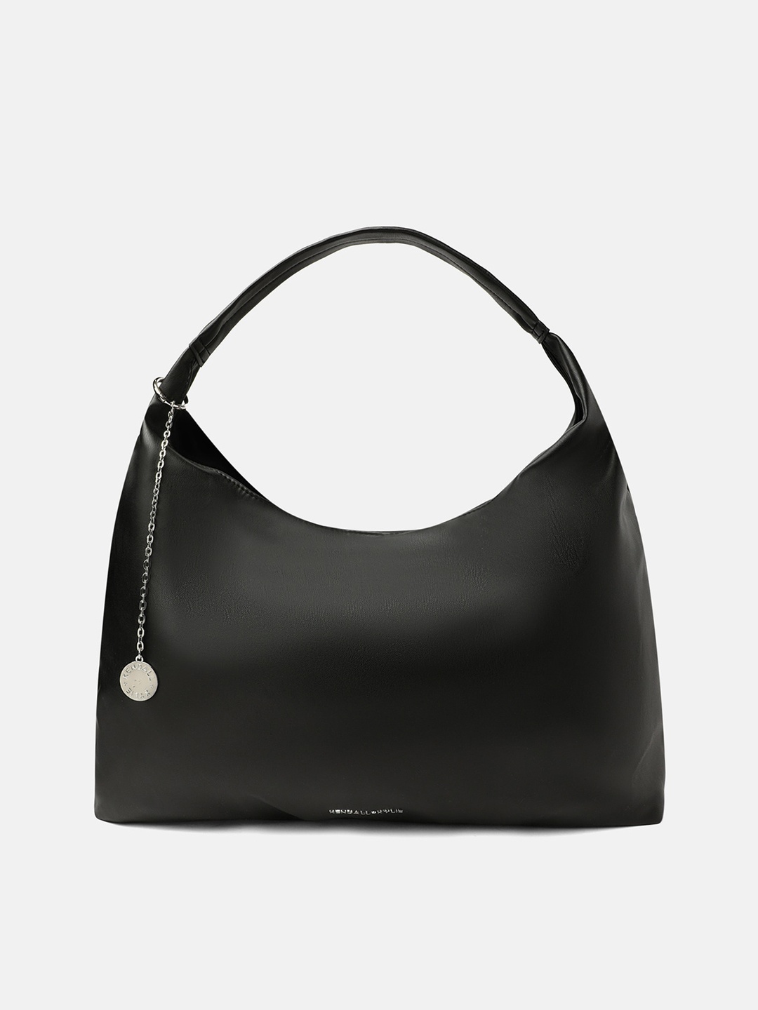 

KENDALL & KYLIE Black Oversized Structured Hobo Bag