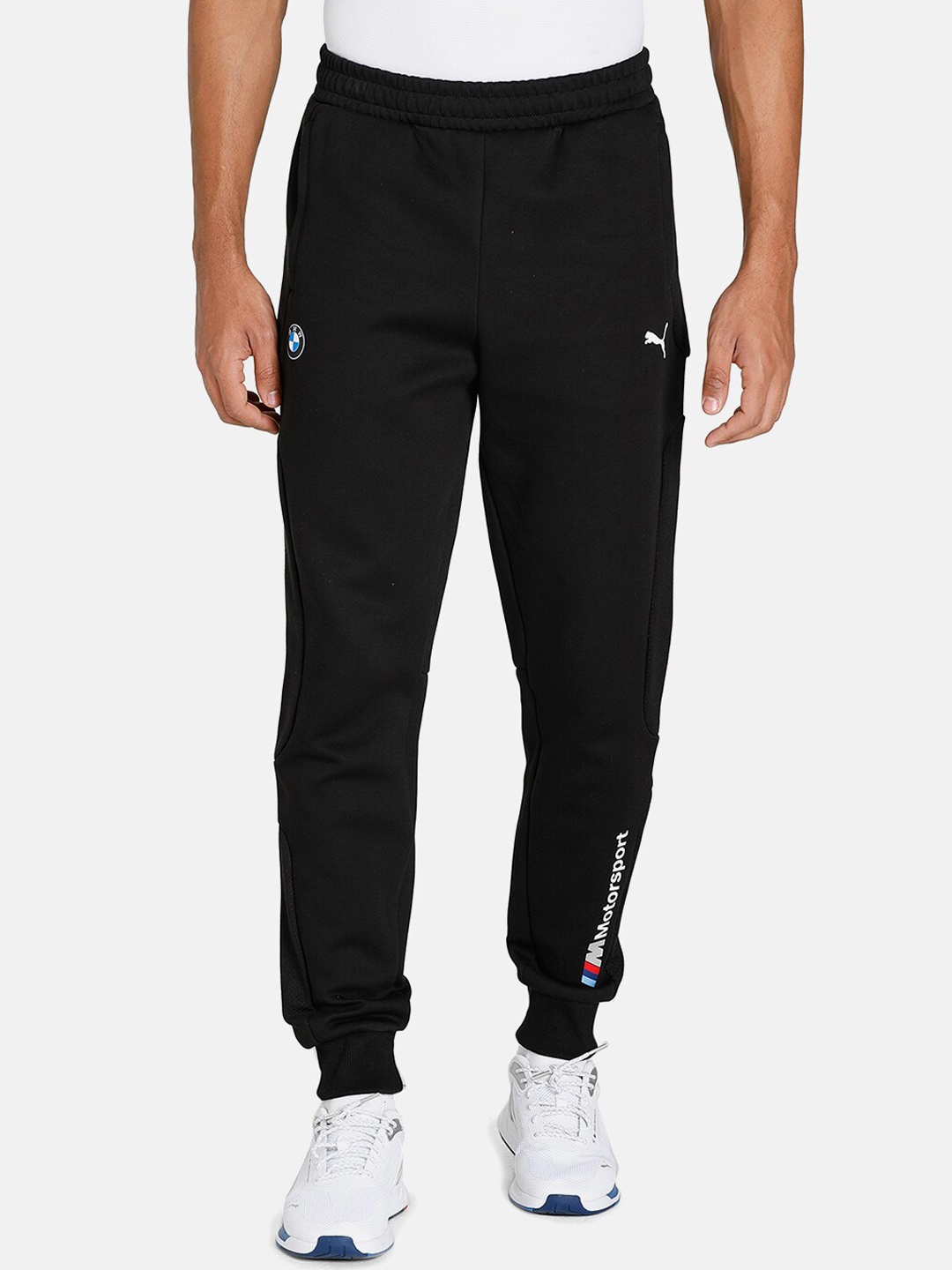 

PUMA Motorsport Men Black Solid Regular Fit Cotton Motorsports Joggers