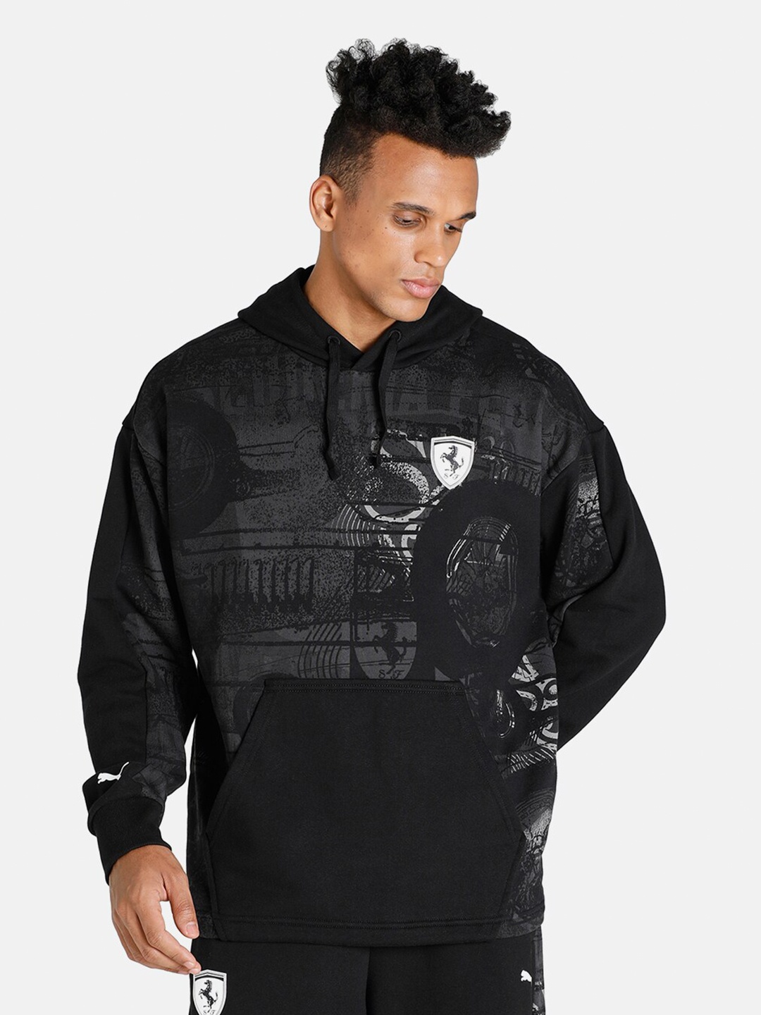 

PUMA Motorsport Men Black Printed Motorsports Sweatshirt