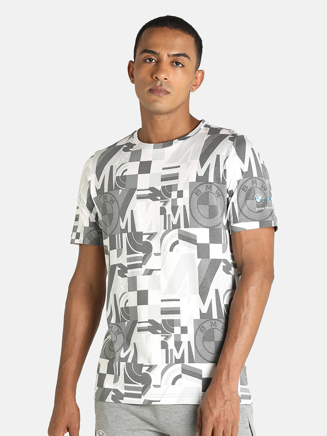 

PUMA Motorsport Men White & guyabano Printed Applique MSP T-shirt