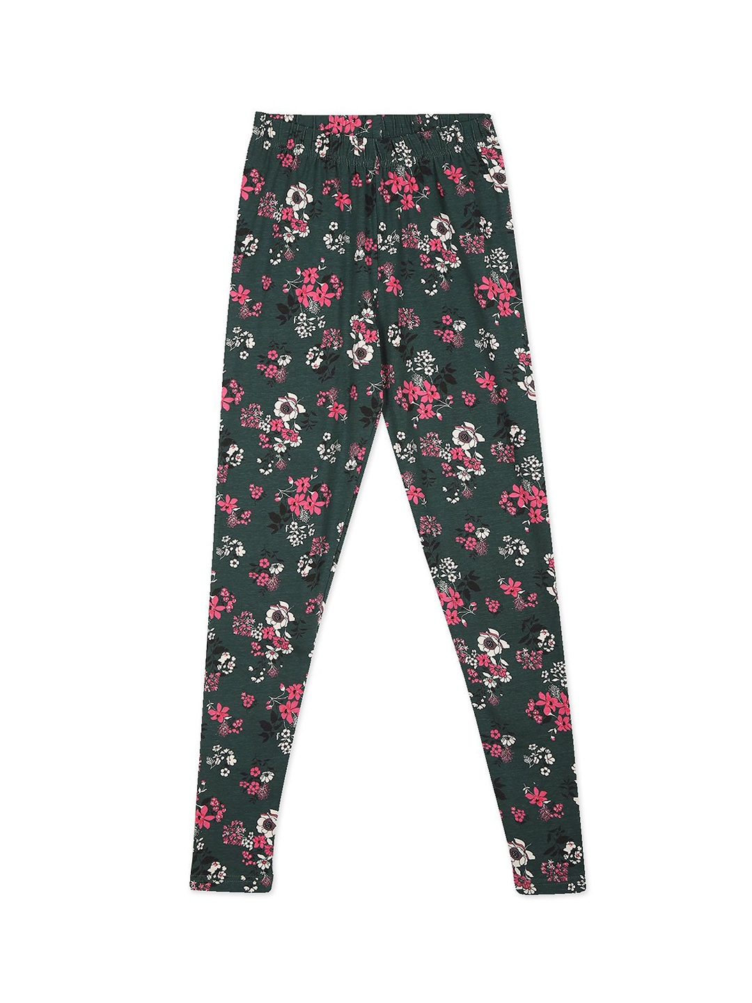 

Cherokee Girls Green Floral Printed Ankle Leggings
