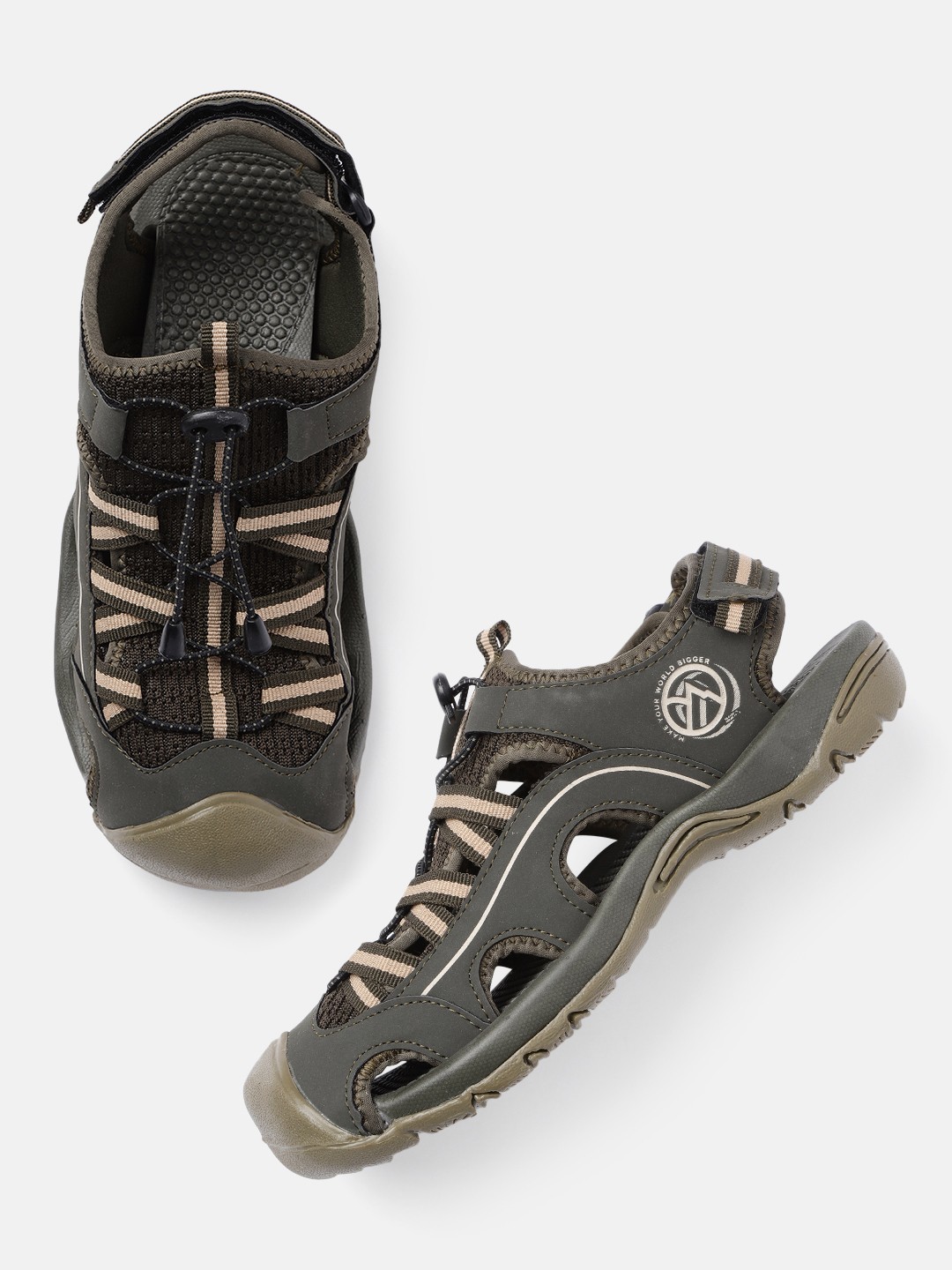 

Roadster Men Sports Sandals, Olive