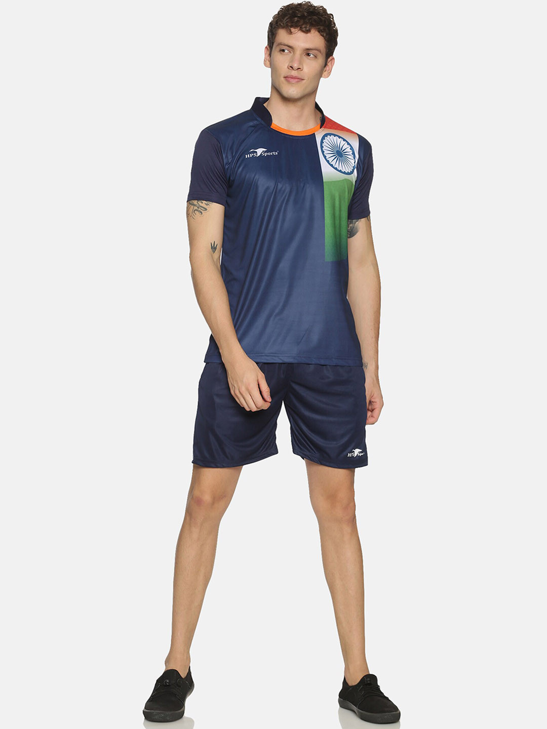 

HPS Sports Men Blue Printed Football Tracksuit