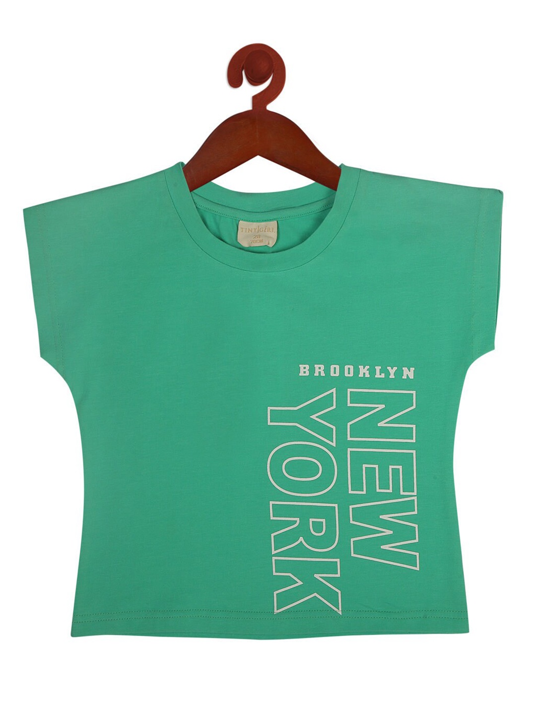 

Tiny Girl Green Extended Sleeves Boxy Top