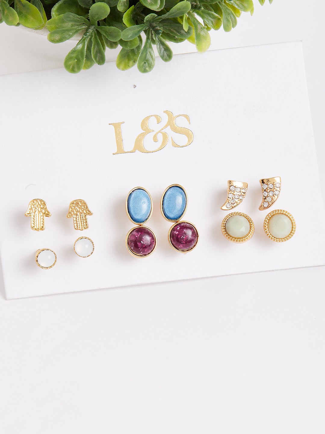 

Lilly & sparkle Multicoloured Contemporary Studs Earrings, Multi