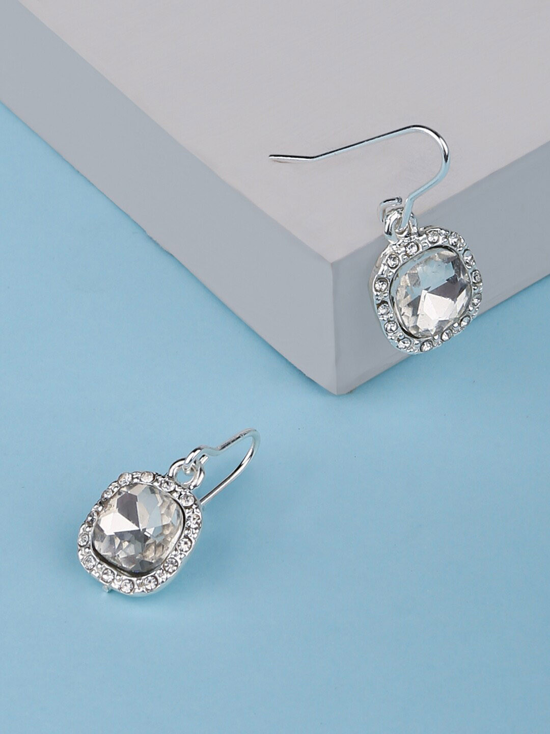 

Lilly & sparkle White Square Studs Earrings