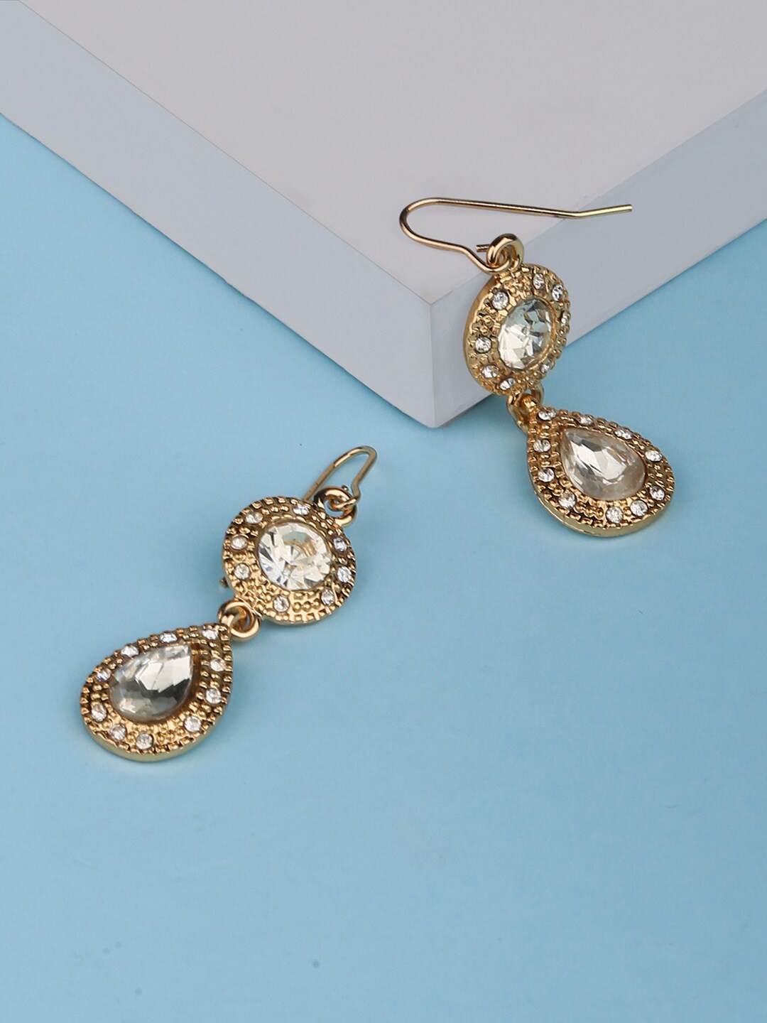 

Lilly & sparkle Silver-Toned Contemporary Drop Earrings