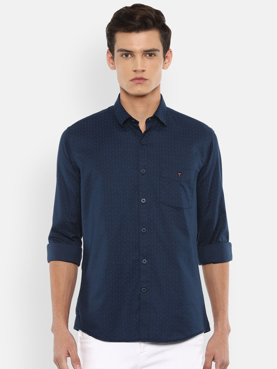 

Louis Philippe Sport Men Navy Blue Slim Fit Casual Shirt