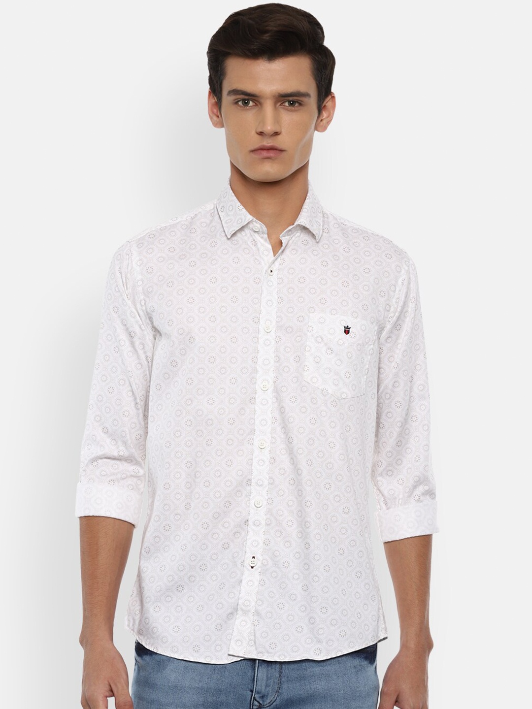 

Louis Philippe Sport Men White Floral Printed Casual Shirt