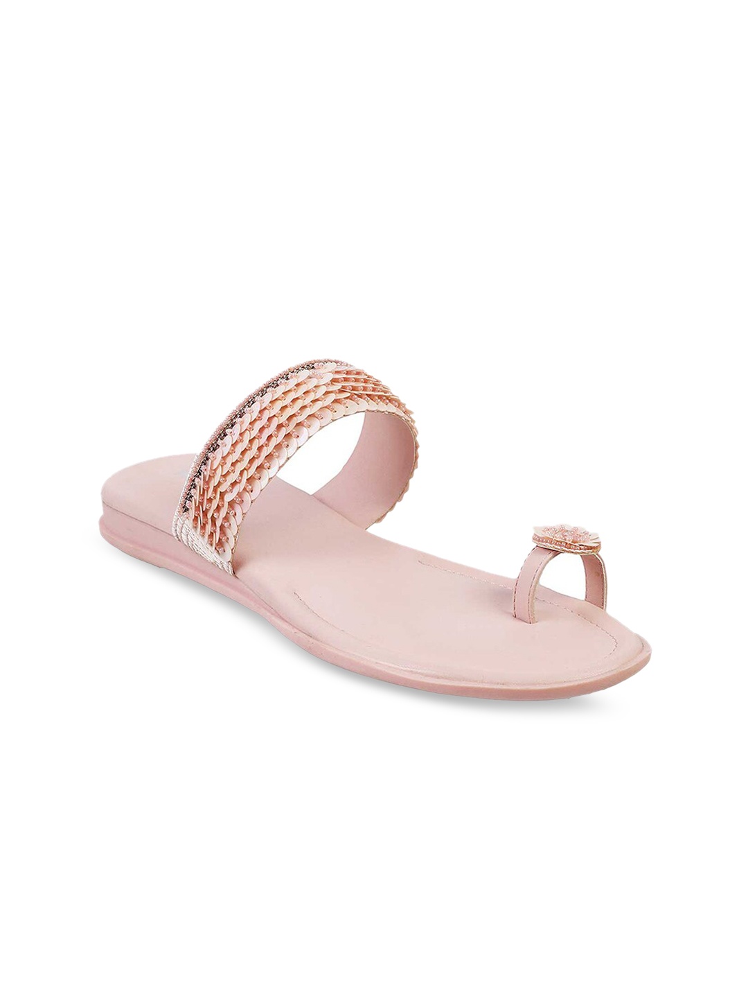 

Mochi Women Pink One Toe Flats