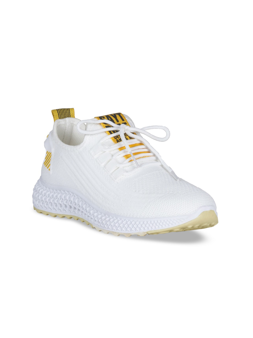 

London Rag Women White & Yellow Colourblocked Sneakers