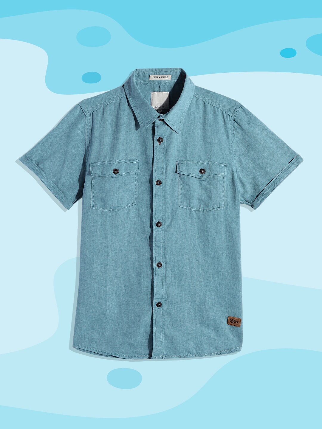 

UTH by Roadster Boys Blue Solid Casual Shirt