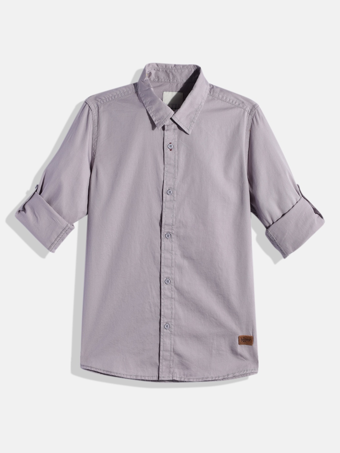 

UTH by Roadster Boys Grey Pure Cotton Casual Shirt