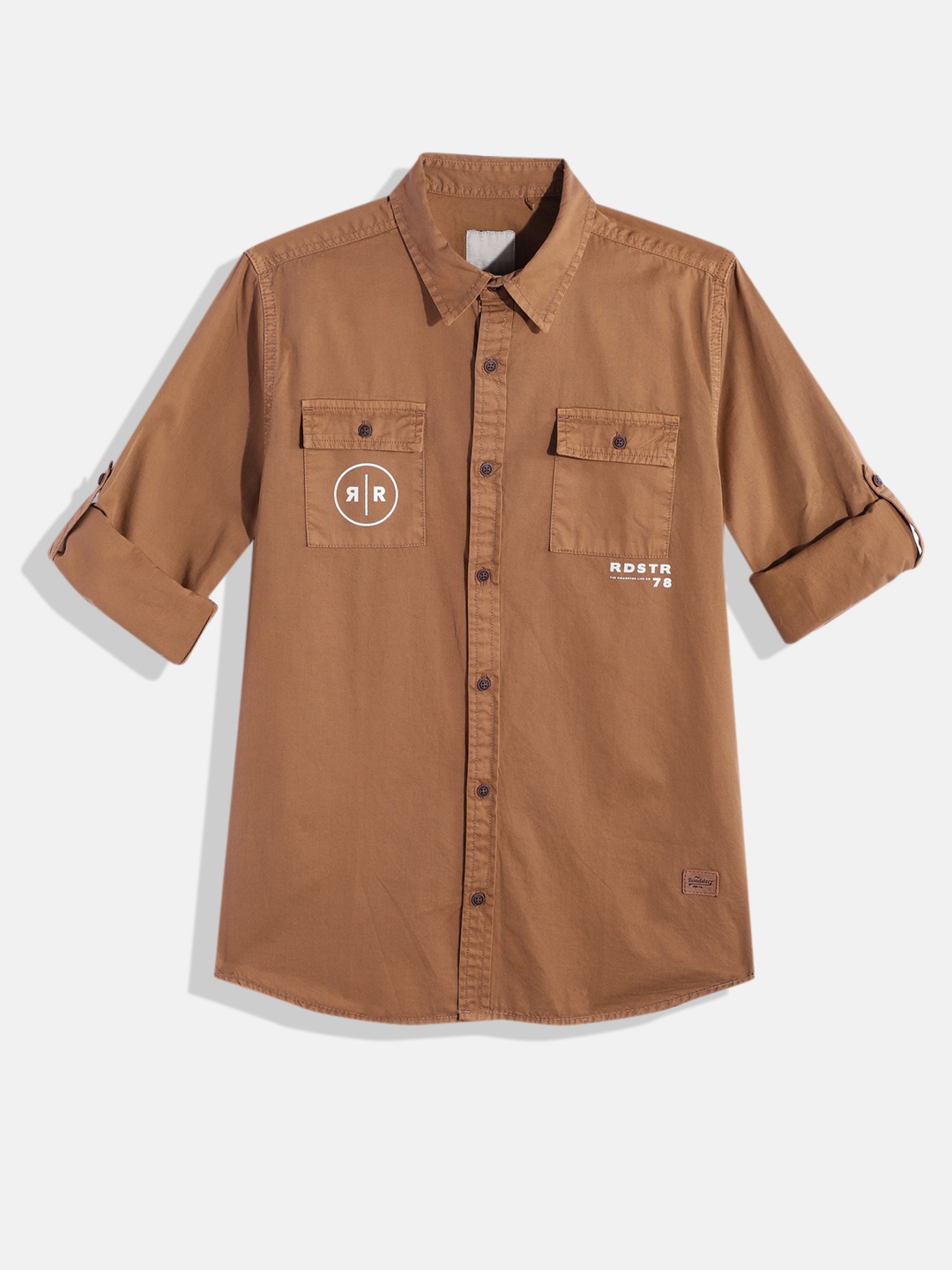 

UTH by Roadster Boys Brown Pure Cotton Casual Shirt
