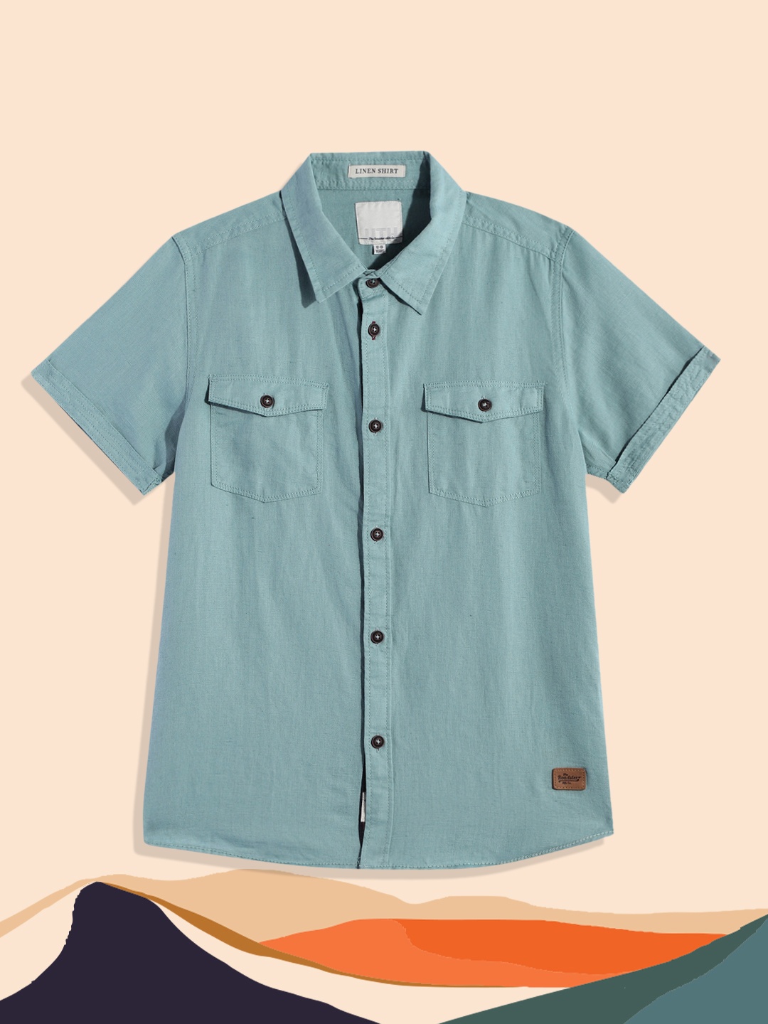 

UTH by Roadster Teen Boys Blue Solid Casual Shirt
