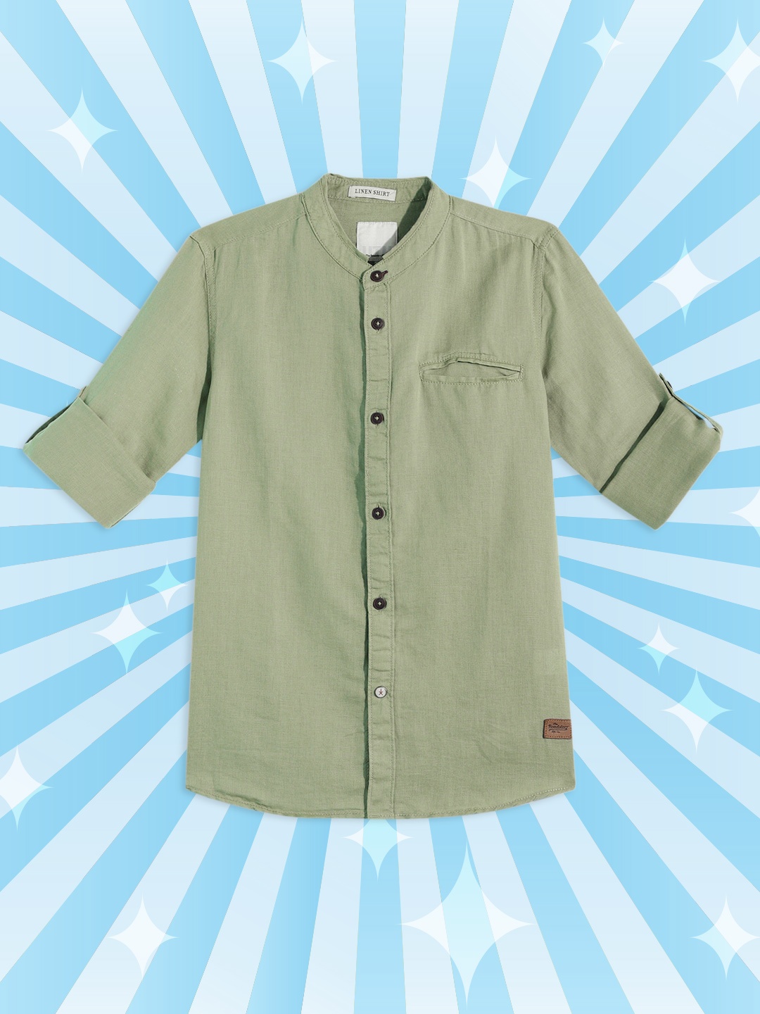 

UTH by Roadster Teen Boys Green Casual Shirt