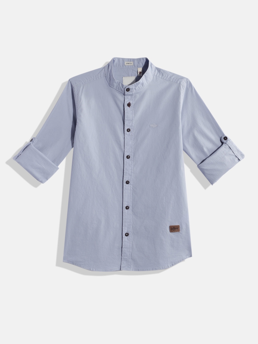 

UTH by Roadster Boys Slim Fit Solid Opaque Stretchable Casual Shirt, Blue