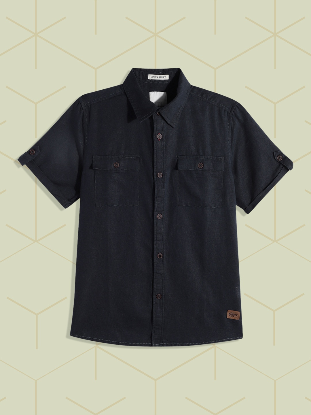 

UTH by Roadster Boys Navy Blue Solid Casual Shirt