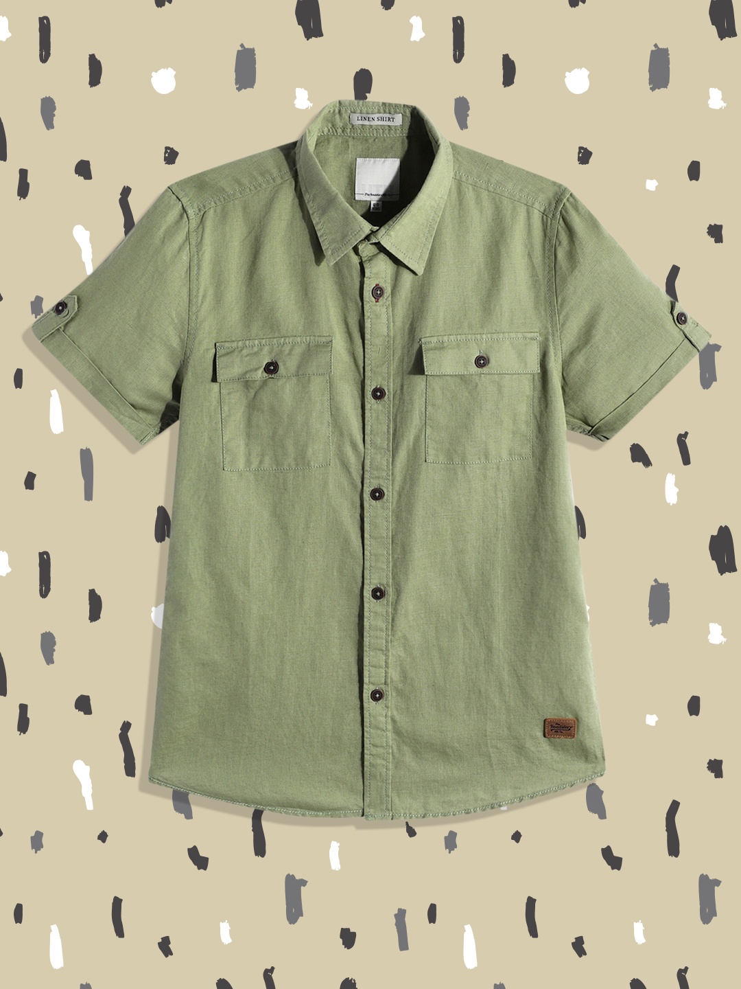 

UTH by Roadster Teen Boys Green Solid Casual Shirt
