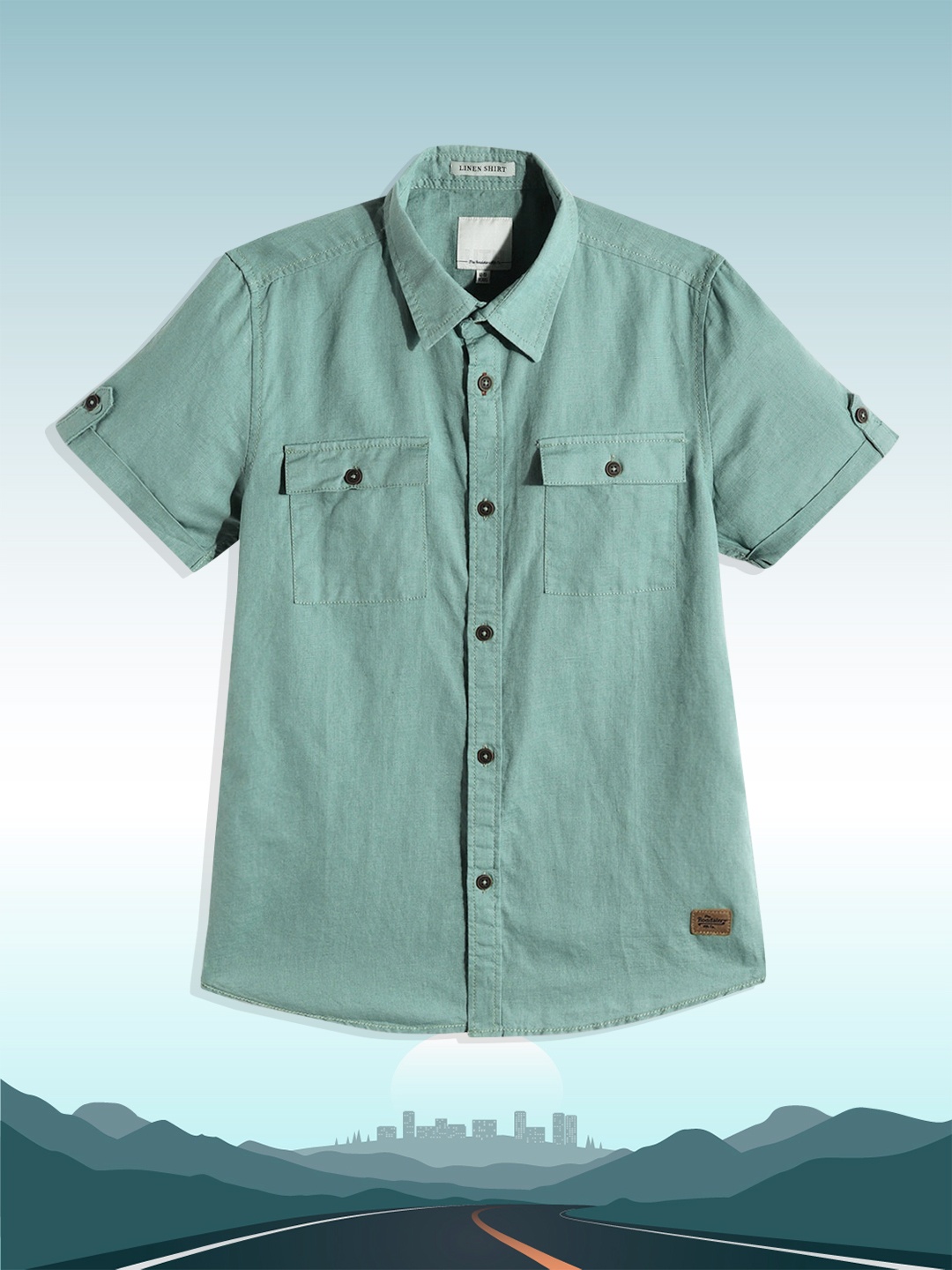 

UTH by Roadster Teen Boys Sea Green Casual Shirt