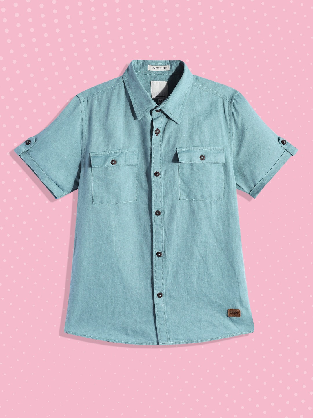 

UTH by Roadster Teen Boys Blue Solid Casual Shirt