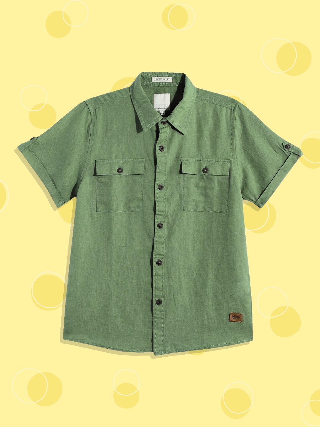 

UTH by Roadster Boys Green Casual Shirt