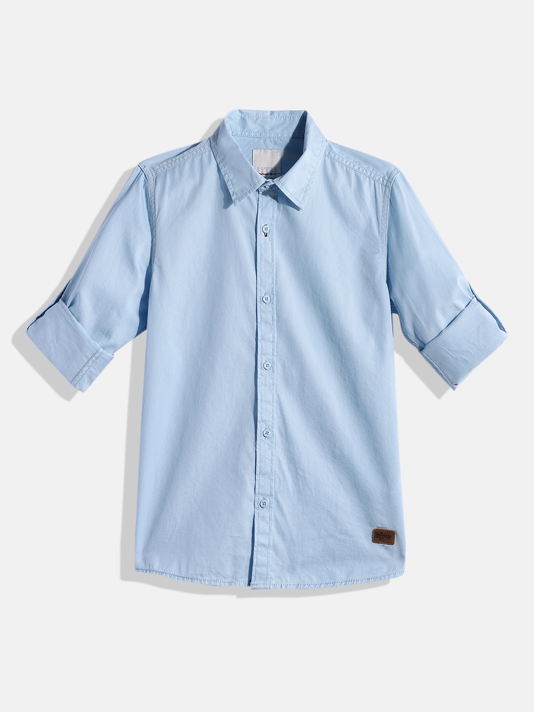 

UTH by Roadster Boys Blue Pure Cotton Casual Shirt