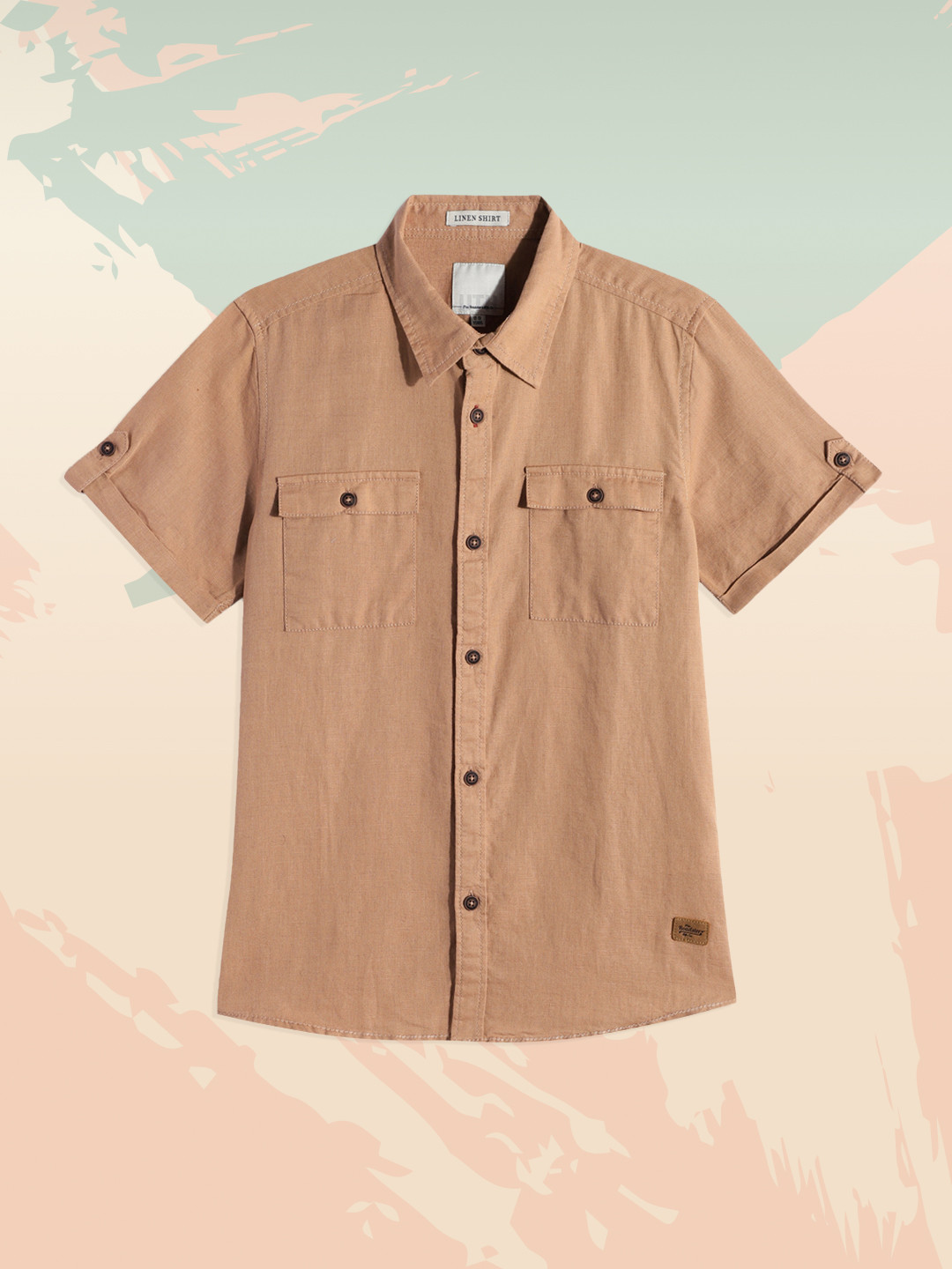 

UTH by Roadster Boys Dusty Pink Solid Casual Shirt