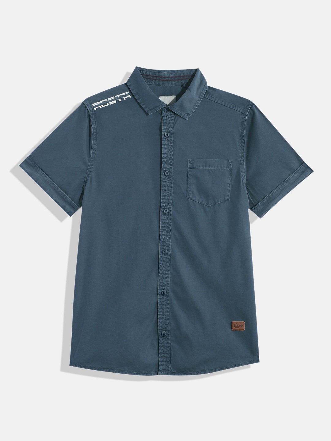 

UTH by Roadster Boys Pure Cotton Casual Shirt, Blue
