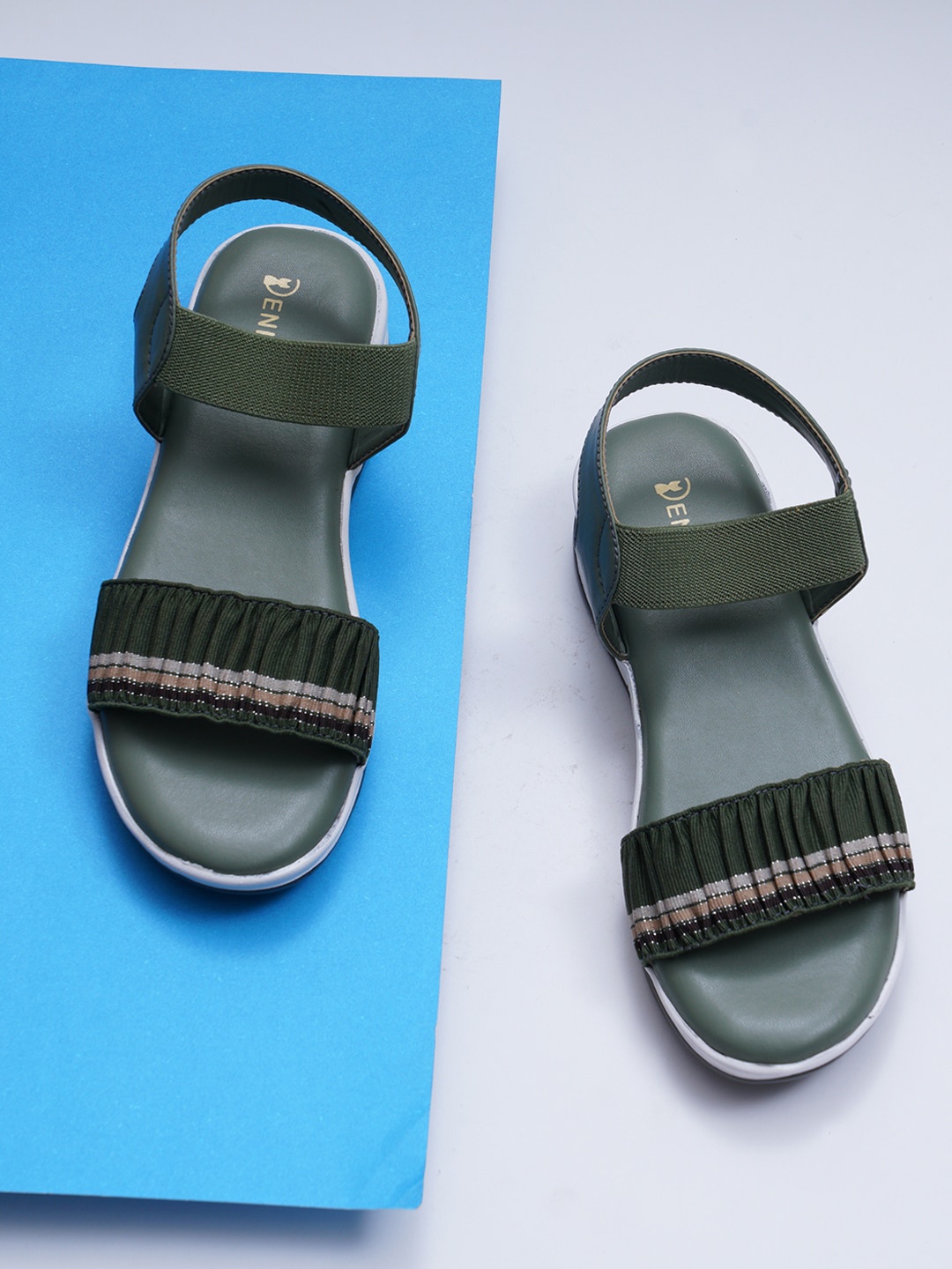 

Denill Green Flatform Sandals