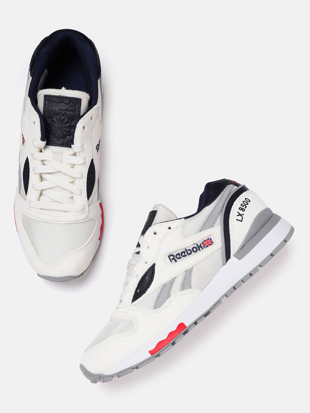 

Reebok Classic Men Off-White Woven Design LX8500 Sneakers